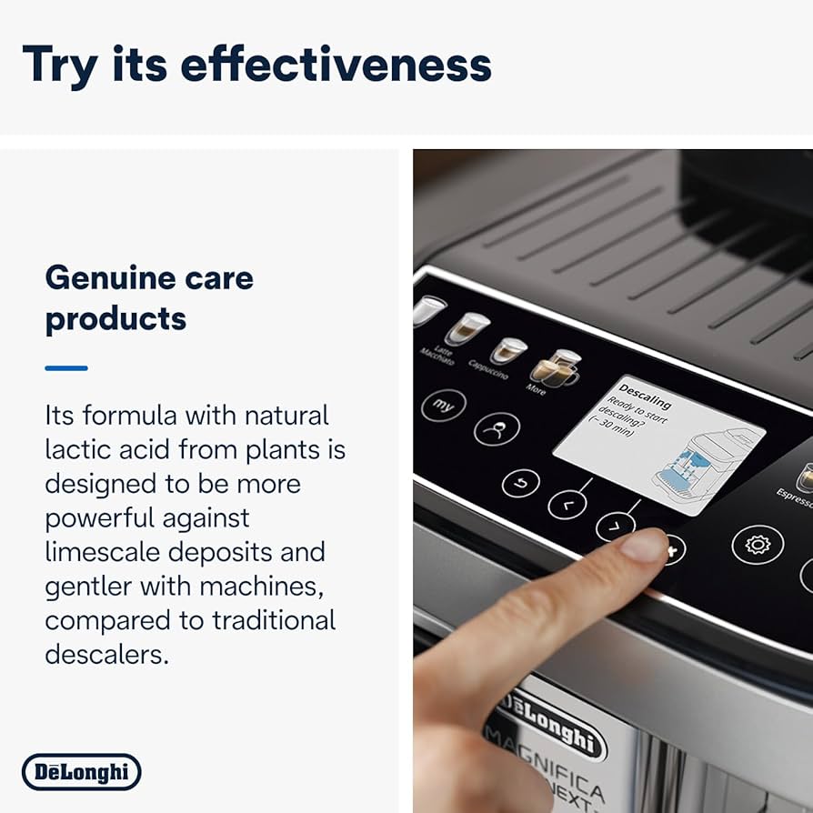 シ*ウ様 *情報&金額更新*デロンギマグニフィカ〜除石灰剤&抽出ユニット用グリー デロンギのコーヒーメーカーの除石灰と内部のお掃除｜FREEQ LIFE